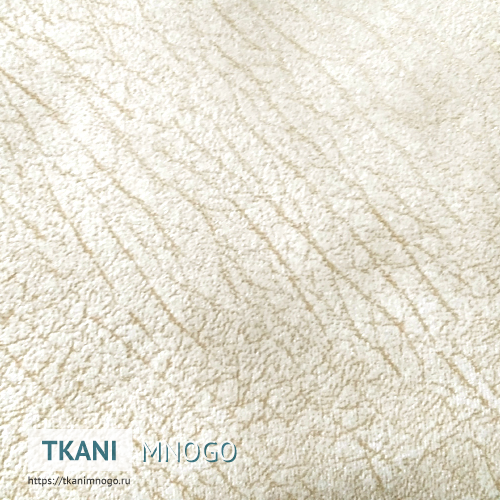 Фото ткани 758-9 - белый полоса. Производитель Китай. Замша крупным планом.