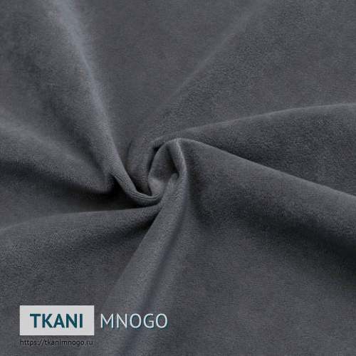 Фото ткани велюра “20” (однотонный серый)