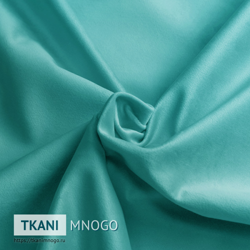 Фото внешнего вида велюра “MR-14” (однотонный зеленый, голубой)