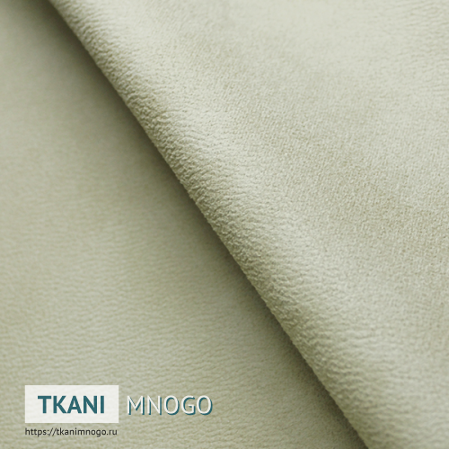 Фото ткани Ричь 02 - белый однотонный. Производитель Китай. Замша крупным планом.