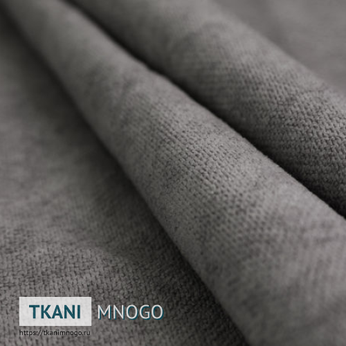 Фото материала велюра “86” (однотонный серый)