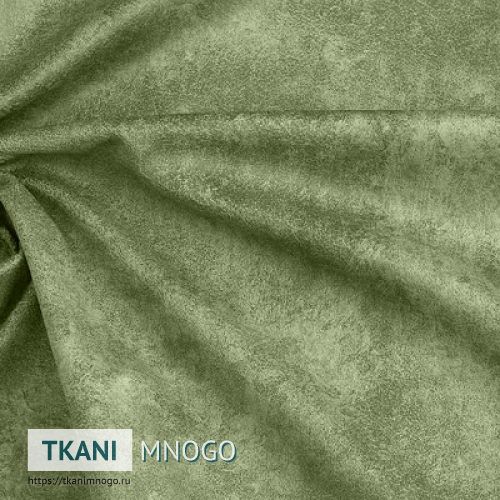 Фото фактуры велюра “Yura-22” (однотонный зеленый)
